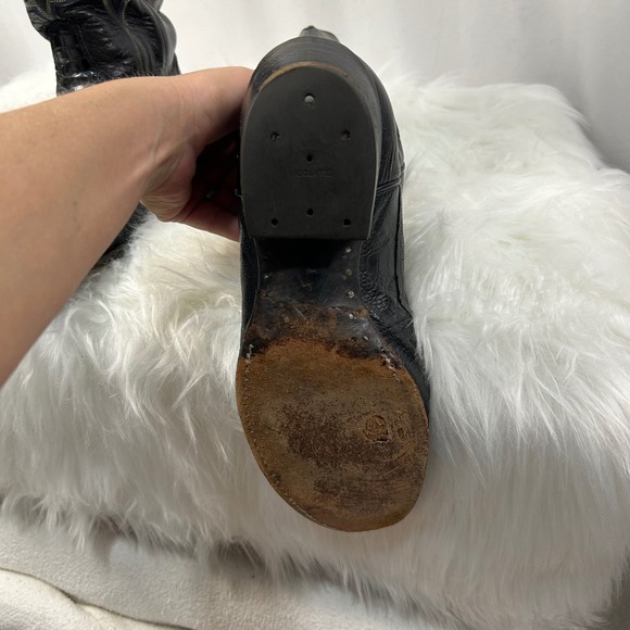 Panhandle Slim Black Ostrich Leather Cowboy‎ Western Boots Mens 9 1/2 - Picture 6 of 9